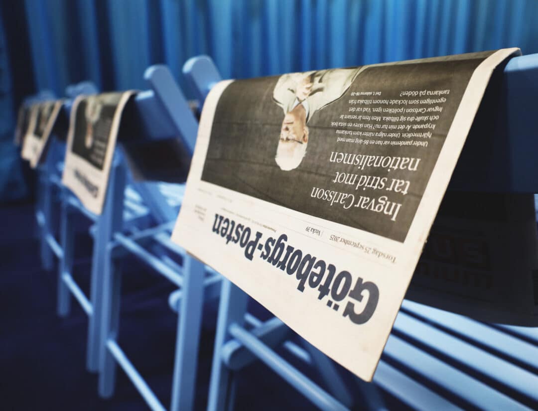 Göteborgs-Posten mässmonter Bokmässan
