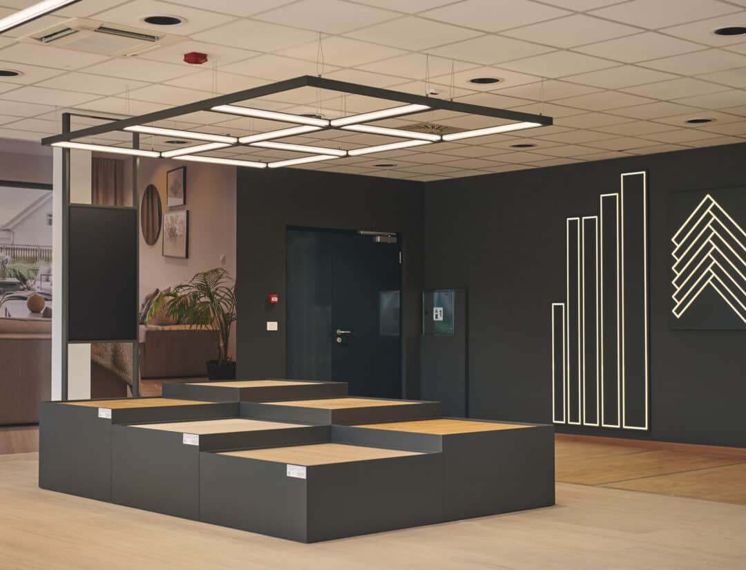 Bjelin Showroom Kroatien Platsbyggd inredning produktdisplay butiksinredning